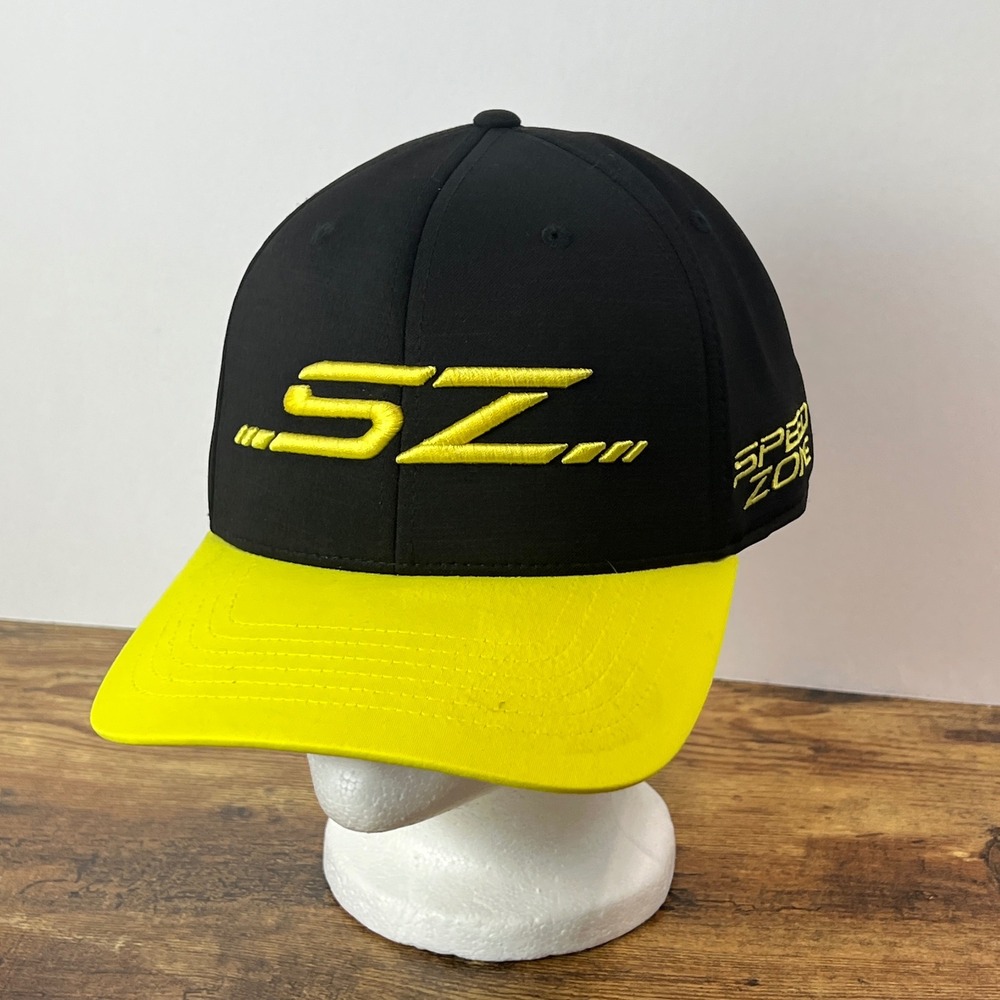 Cobra Speedzone Tour Exclusive Hat Black Neon Yellow SZ Snapback Flexfit 110 Cap